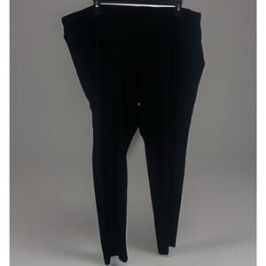 EILEEN FISHER Pants Size XL Black Viscose Pull On Ankle Pants